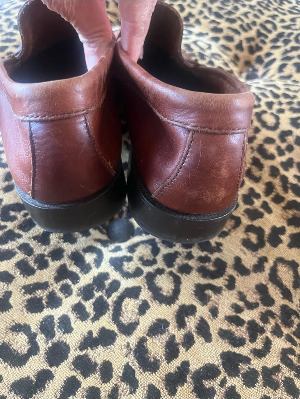 Vintage WEEJUNS GH Bass Brown Leather Penny Loafer Mens SZ 7